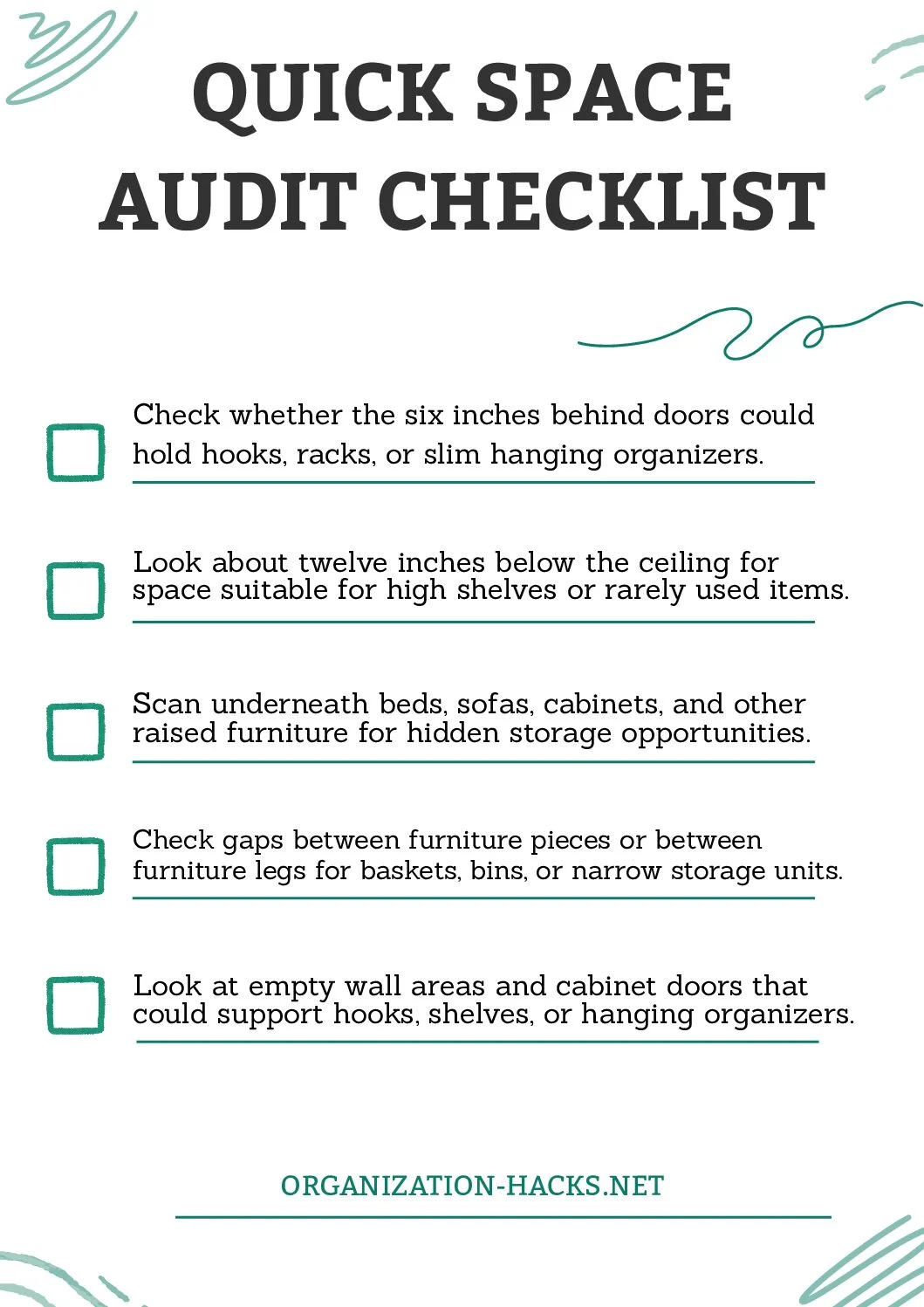 Quick Space Audit Checklist – first page